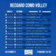 Schema con il calendario del Como Volley per la prossima stagione 2024-25