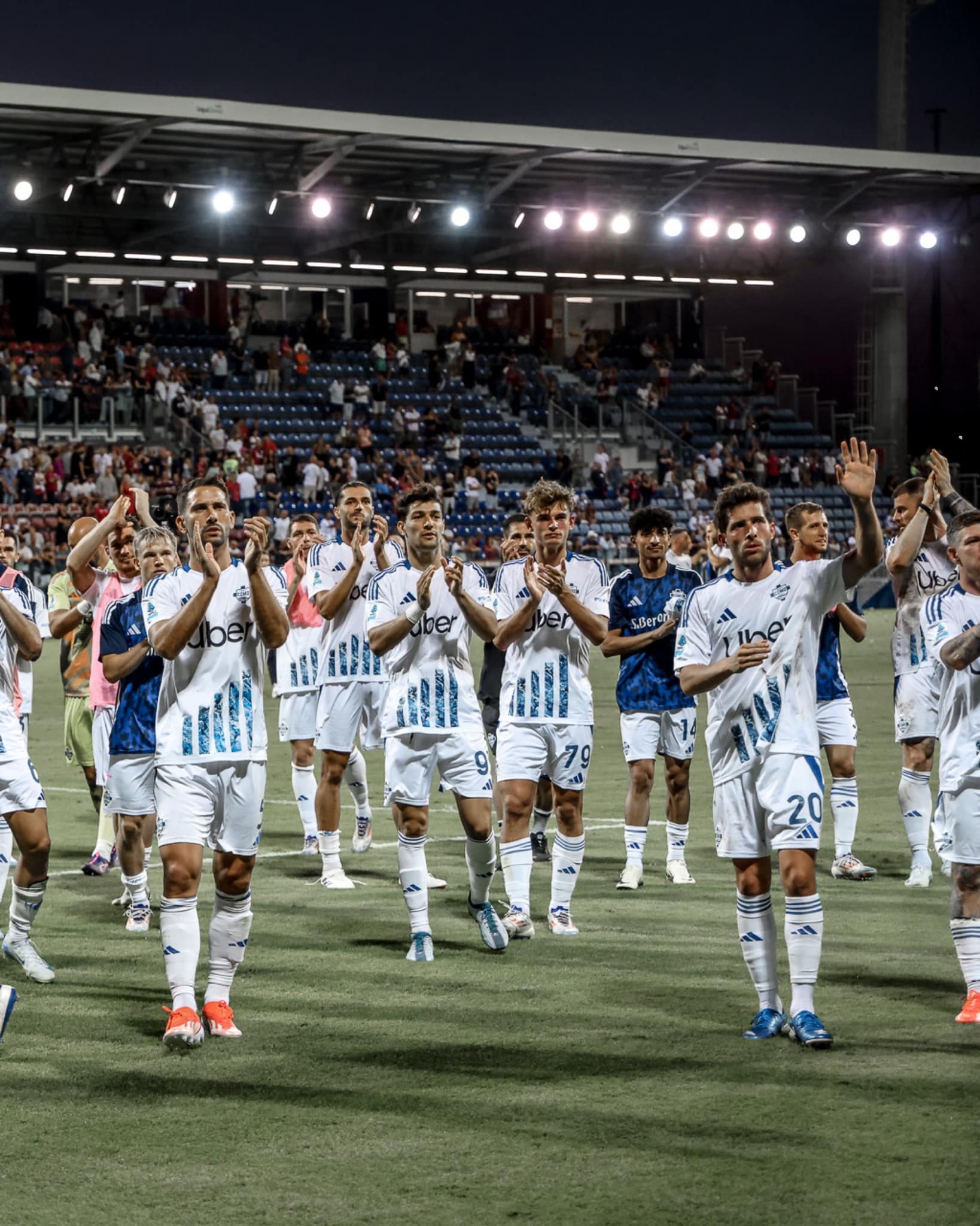 Il Como Calcio dopo il pareggio in casa del Cagliari