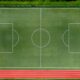 Campo di calcio visto dall'alto