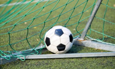 Pallone da calcio in rete