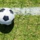 Un pallone di calcio in primo piano