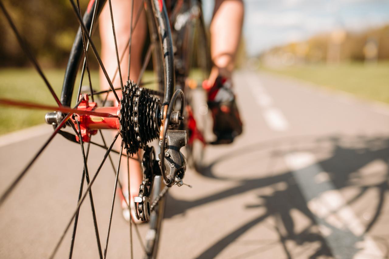 Dettaglio di una bicicletta da corsa
