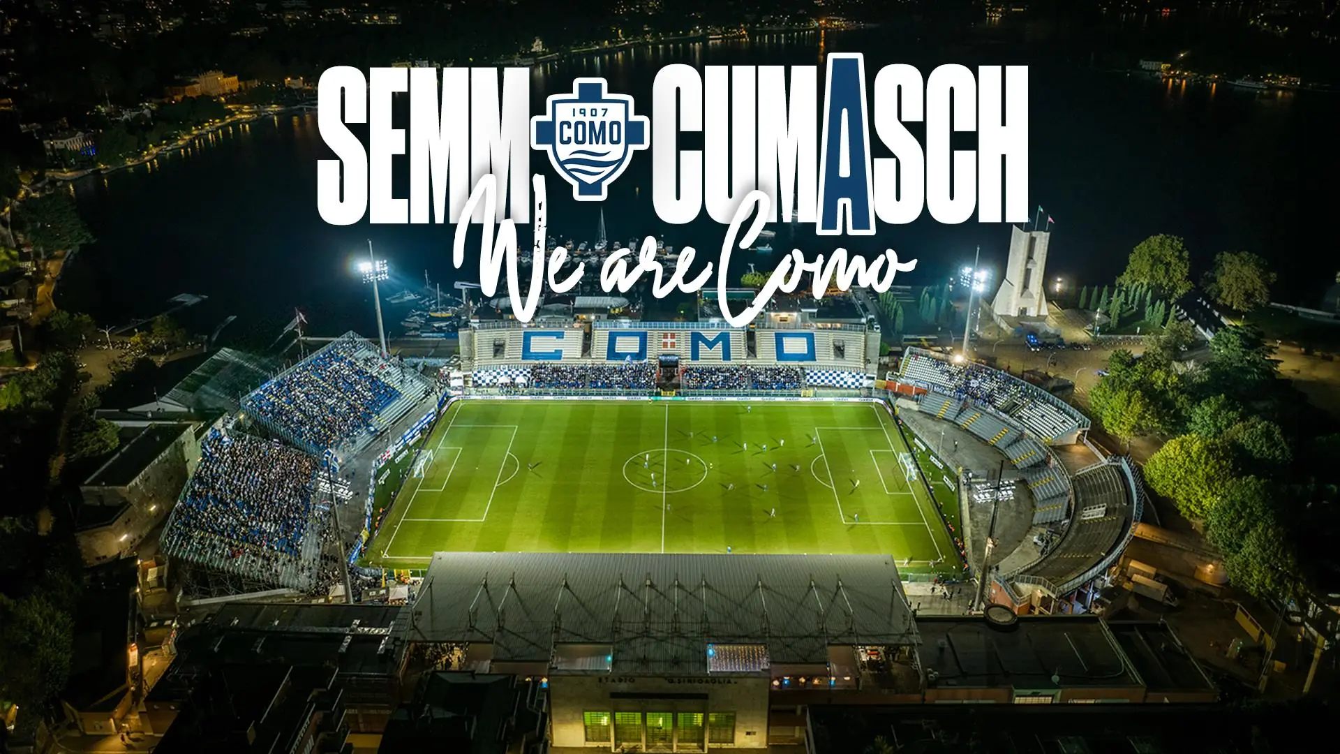 Locandina ufficiale del Como Calcio per la nuova campagna abbonamenti