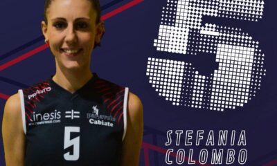 Locandina della Pallavolo Cabiate raffigurante Stefania Colobo, la centrale nuovo capitano della squadra