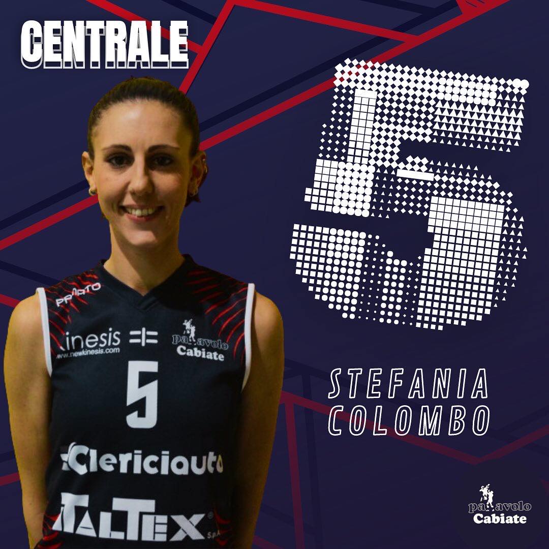 Locandina della Pallavolo Cabiate raffigurante Stefania Colobo, la centrale nuovo capitano della squadra