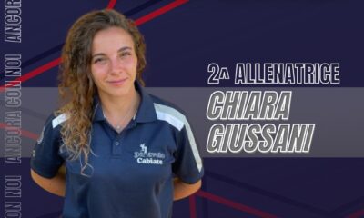 Locandina della Pallavolo Cabiate inerente alla conferma di Chiara Giussani quale seconda allenatrice