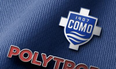 Immagine della nuova sponsorizzazione del Como Calcio con Polytron
