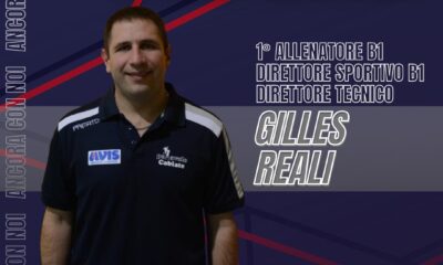 Locandina della riconferma di Gilles Reali quale allenatore della Pallavolo Cabiate