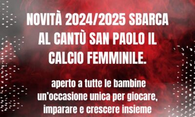 Locandina della società sul reclutamento di calciatrici in erba