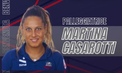 Locandina della Pallavolo Cabiate inerente all'acquisto della palleggiatrice Martina Casarotti