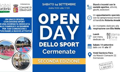 Locandina del Secondo Opend Day dello Sport a Cermenate