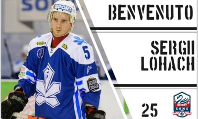 Locandina ufficiale dell'Hockey Como inerente all'ingaggio di Sergi Lohach.