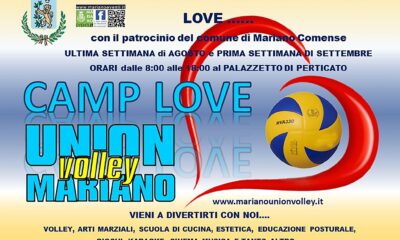 Locandina del Camp Love organizzato dall'Union Volley Mariano