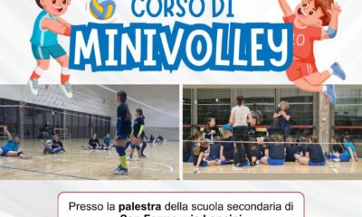 Locandina corso di minivolley a San Fermo