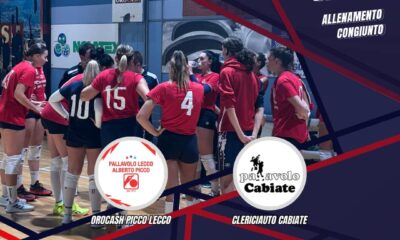 Locandina sull'esito dell'allenamento congiunto Pallavolo Cabiate - Picco Lecco.