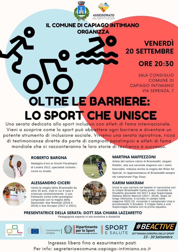 Locandina dell'evento di Capiago Intimiano