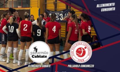 Infografica sull'incontro amichevole Pallavolo Cabiate-Concorezzo