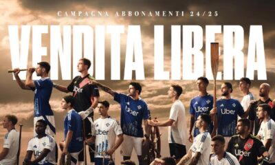 Locandina ufficiale del Como 1907 inerente all'avvio della vendita libera degli abbonamenti.