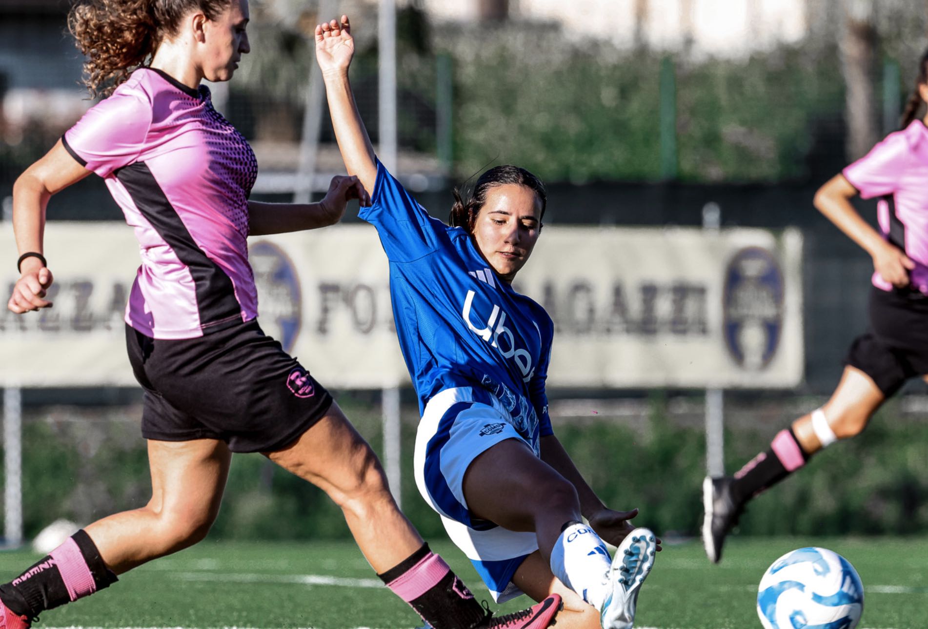 Fase di gioco dell'incontro contro la Riozzese