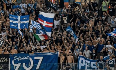 Dettaglio del tifo lariano in Udinese-Como