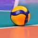 Un pallone di pallavolo in primo piano