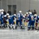 I giocatori dell'Hockey Como a colloquio fra di loro.