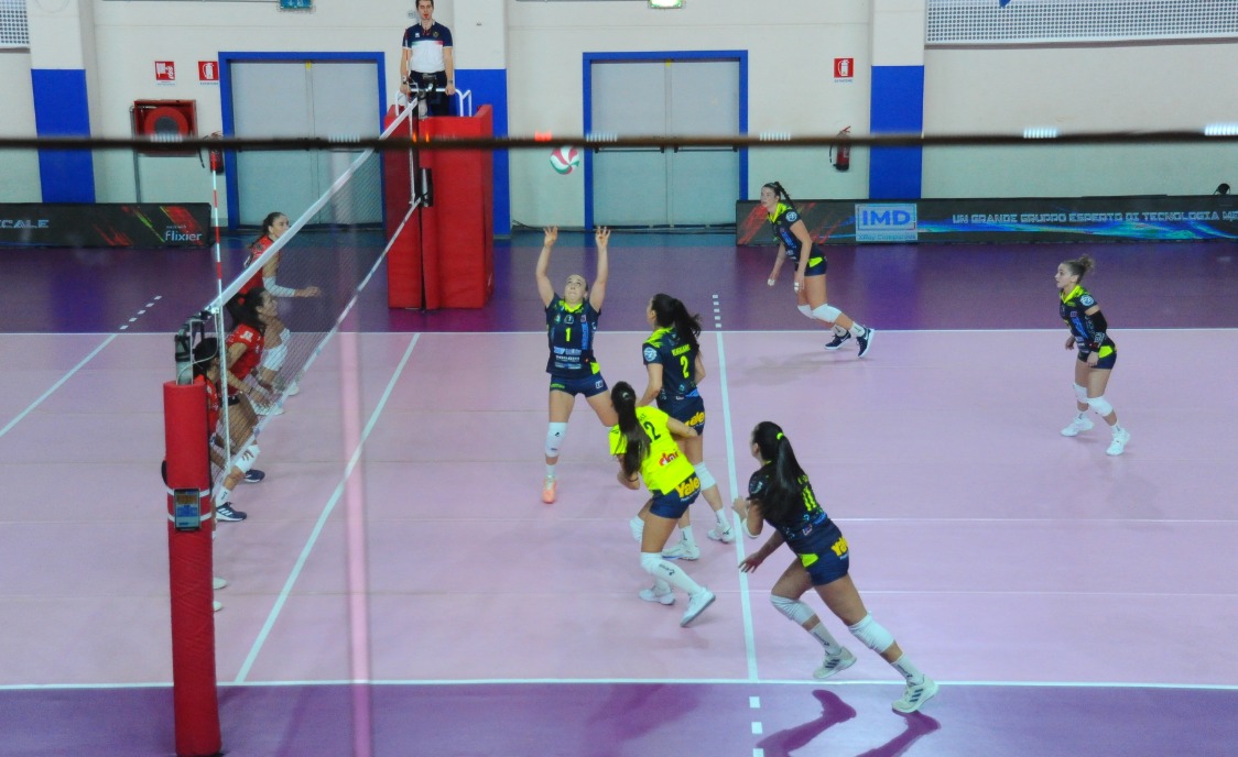 Un'azione della partita di Concorezzo