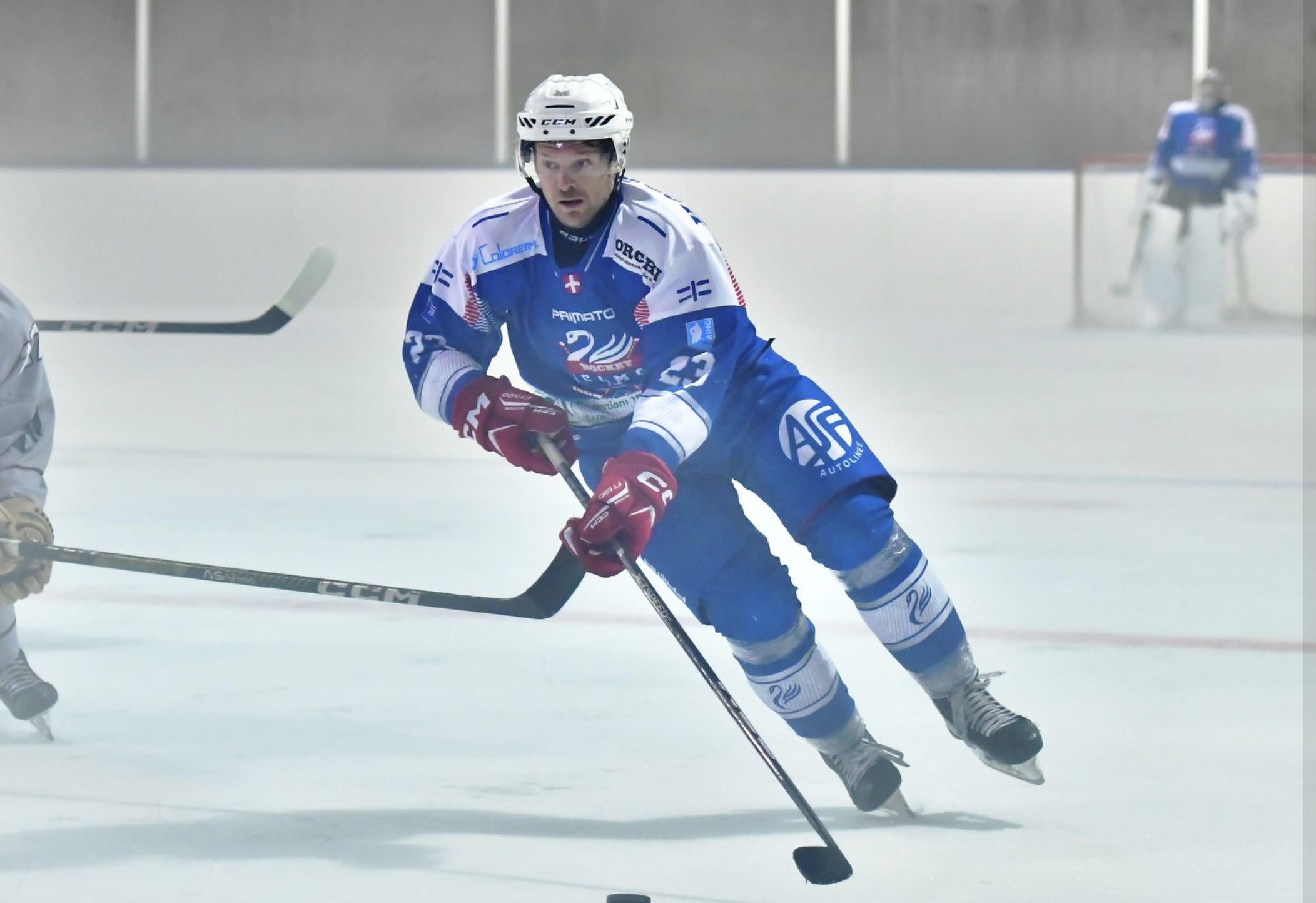 Un'azione di gioco dell'Hockey Como
