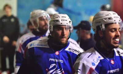 I giocatori dell'Hockey Como in azione