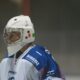Primo piano di un giocatore dell'Hockey Como
