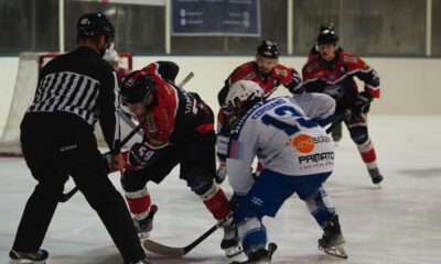 Giocatori dell'Hockey Como in azione