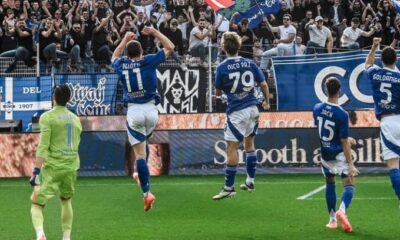 Il Como calcio festeggia con i tifosi lariani