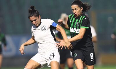 Un'azione di gioco di Sassuolo-Como Women