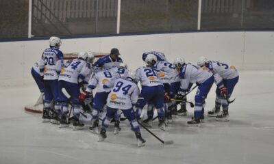 I giocatori dell'Hockey Como riuniti